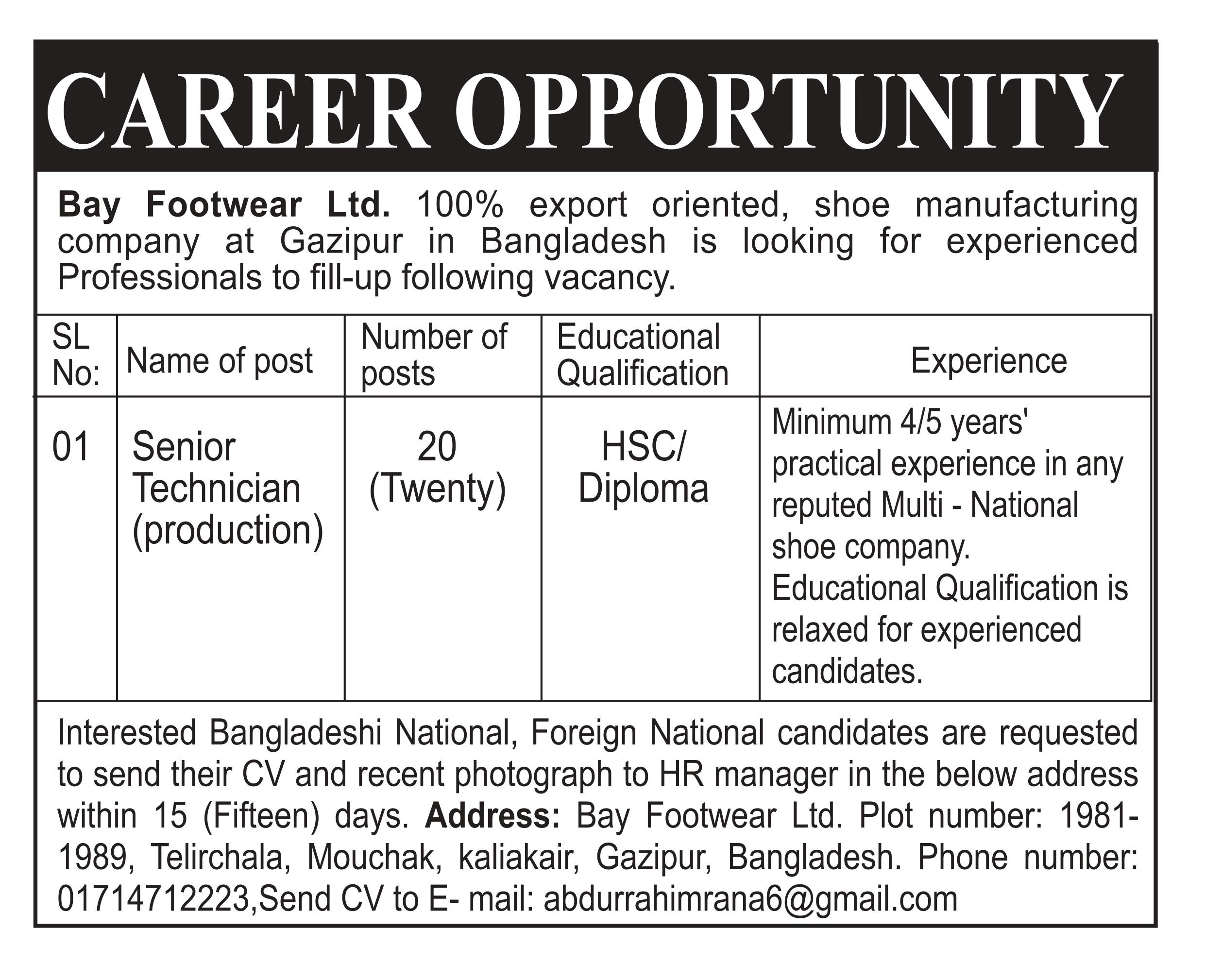 Job Circular