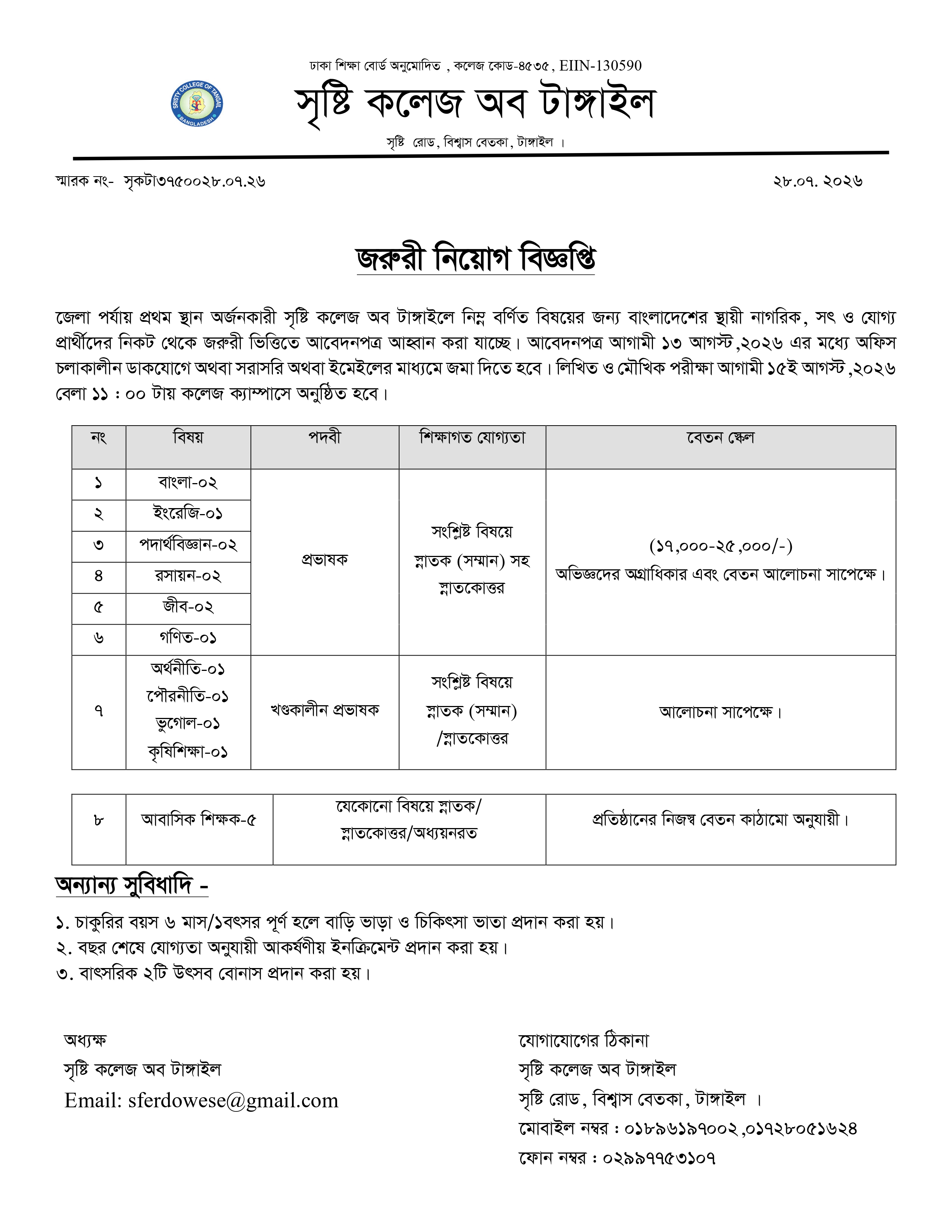 Job Circular